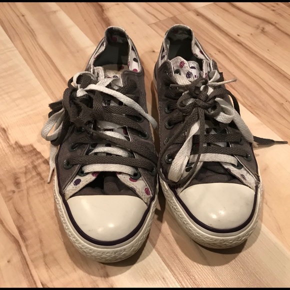 Double Layer Converse Low-Tops Gray Size 7 - Picture 1 of 4